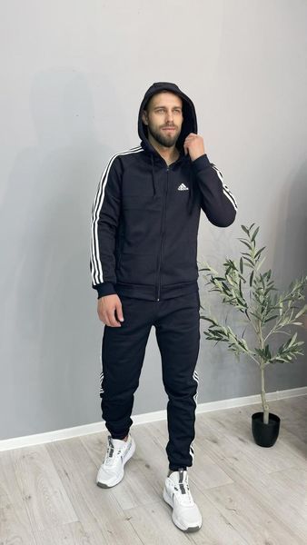Спортивний костюм чоловічий з капюшоном adidas синього кольору 44 500-m1 фото
