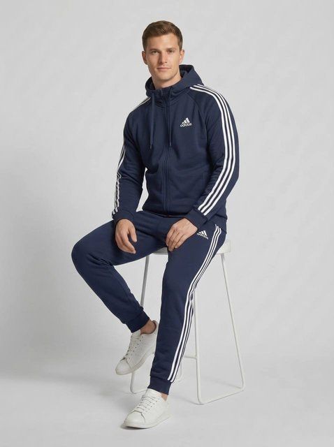 Спортивний костюм чоловічий з капюшоном adidas синього кольору 44 500-m1 фото