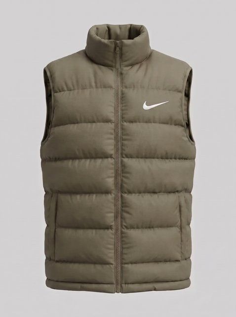 Чоловічий жилет Nike хакі демісезонний стьобаний безрукавка найк захисного кольору 2591047209 фото