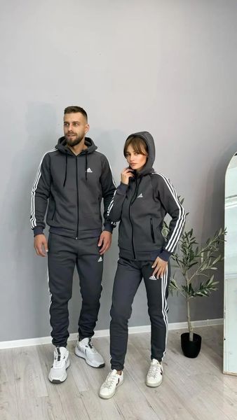 Спортивний костюм чоловічий  з капюшоном adidas графіт 44 500-m5 фото