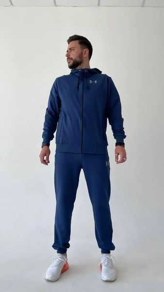 Чоловічий демісезонний спортивний костюм Under Armour трикотажний синій 600 фото