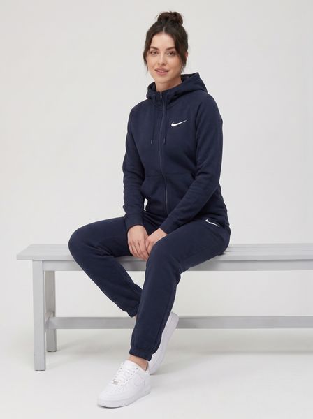 Жіночий теплий спортивний костюм Nike унісекс темно-синього кольору зимовий трикотажний комплект на флісі норма затишне худі та штани 11111 фото