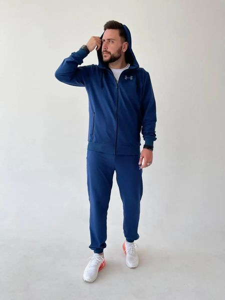 Чоловічий демісезонний спортивний костюм Under Armour трикотажний синій 600 фото