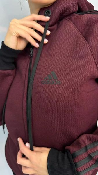 Чоловічий спортивний костюм унісекс з капюшоном adidas бордовий 44 500-m4 фото
