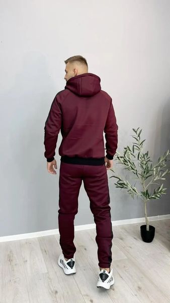 Чоловічий спортивний костюм унісекс з капюшоном adidas бордовий 44 500-m4 фото