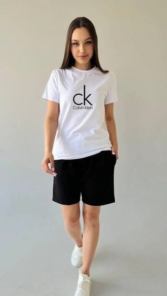 Жіночий літній комплект Calvin Klein білий 413 фото