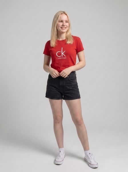 Жіноча футболка Calvin Klein червона 8884 фото