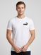 Біла чоловіча бавовняна футболка Puma літня з фірмовим логотипом та круглим вирізом для активного відпочинку та міських аутфітів 266 фото 2