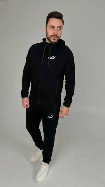Чоловічий спортивний костюм Puma чорний 370 фото