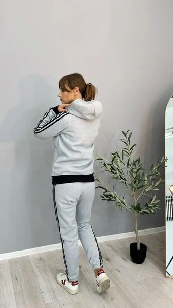 Чоловічий  спортивний костюм унісекс з капюшоном adidas сірий 44 500-m2 фото