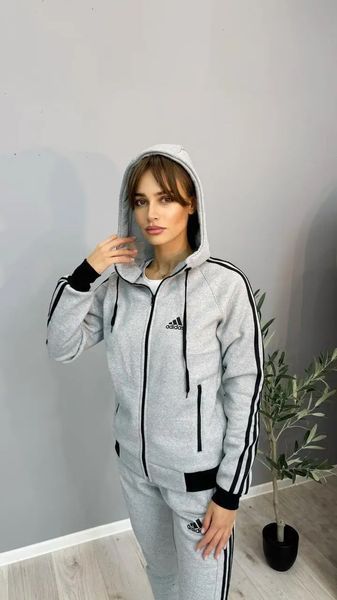 Чоловічий  спортивний костюм унісекс з капюшоном adidas сірий 44 500-m2 фото