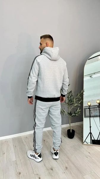 Чоловічий  спортивний костюм унісекс з капюшоном adidas сірий 44 500-m2 фото