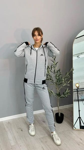 Чоловічий  спортивний костюм унісекс з капюшоном adidas сірий 44 500-m2 фото