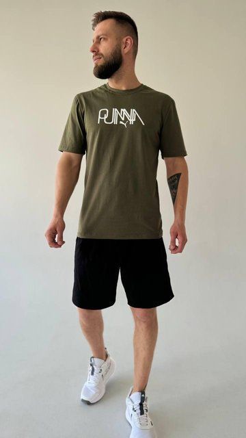Футболка Puma колір хакі 400 фото