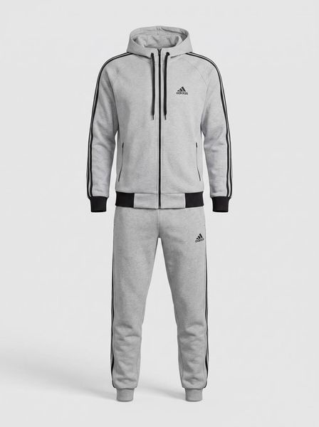 Чоловічий  спортивний костюм унісекс з капюшоном adidas сірий 44 500-m2 фото