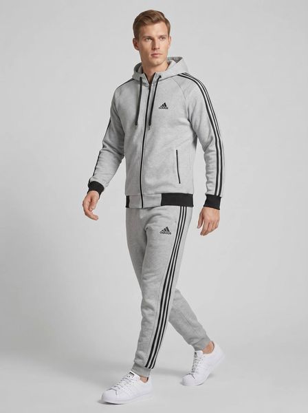 Чоловічий  спортивний костюм унісекс з капюшоном adidas сірий 44 500-m2 фото