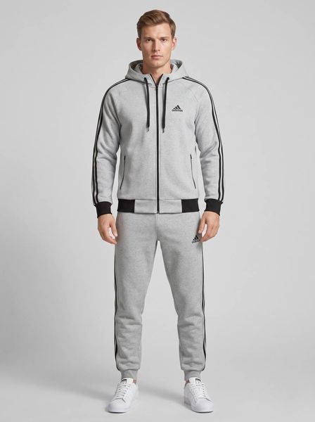 Чоловічий  спортивний костюм унісекс з капюшоном adidas сірий 44 500-m2 фото