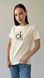 Жіноча футболка Calvin Klein молоко 8884 фото 3