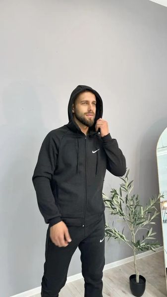 Чоловічий теплий спортивний костюм Nike темно-сірого кольору  11111-m1 фото