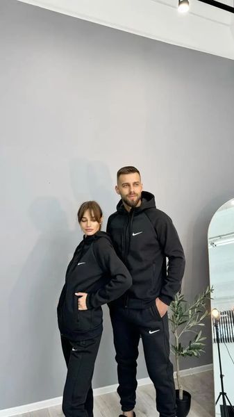 Чоловічий теплий спортивний костюм Nike темно-сірого кольору  11111-m1 фото