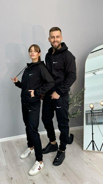 Спортивний костюм Nike унісекс зима темно-сірий 11111 фото