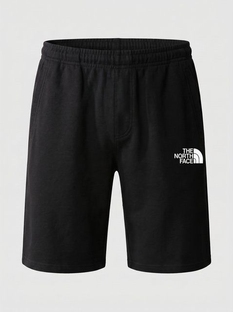 Чоловічі спортивні шорти The North Face трикотажні чорні літні норма легкі шорти для спорту та відпочинку 9993 фото