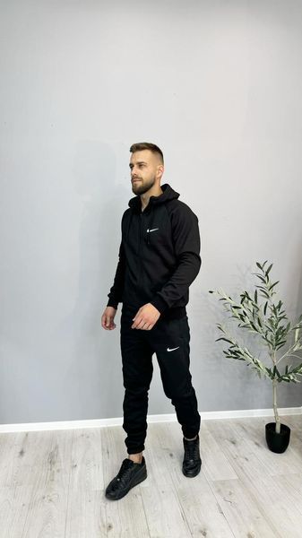 Спортивний чоловічий  костюм Nike унісекс зима чорний 11111-m2 фото