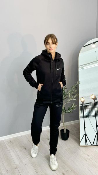 Спортивний чоловічий  костюм Nike унісекс зима чорний 11111-m2 фото