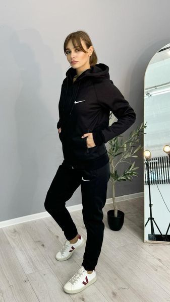 Спортивний чоловічий  костюм Nike унісекс зима чорний 11111-m2 фото