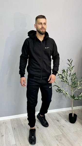 Спортивний чоловічий  костюм Nike унісекс зима чорний 11111-m2 фото