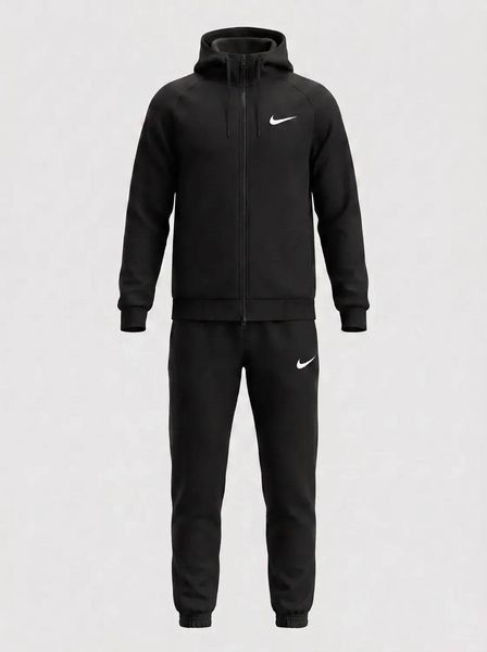 Спортивний чоловічий  костюм Nike унісекс зима чорний 11111-m2 фото