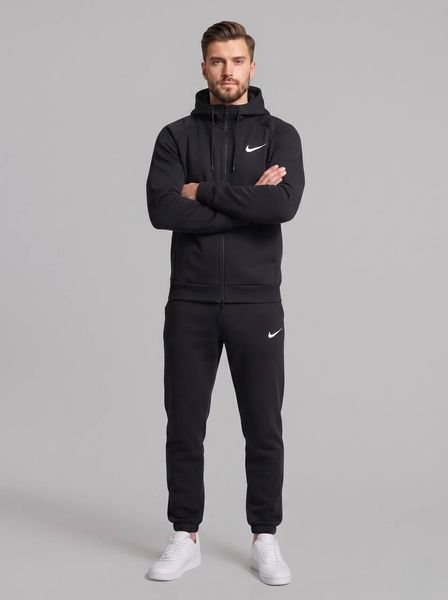 Спортивний чоловічий  костюм Nike унісекс зима чорний 11111-m2 фото