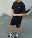 Чорна чоловіча бавовняна футболка Puma літня з логотипом пуми та еластичним вирізом для тренувань та міських аутфітів 266 фото 5