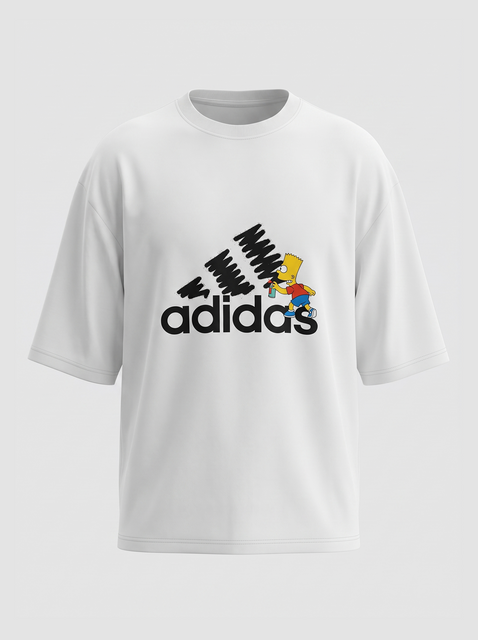 Футболка оверсайз (унісекс) adidas біла 163 фото