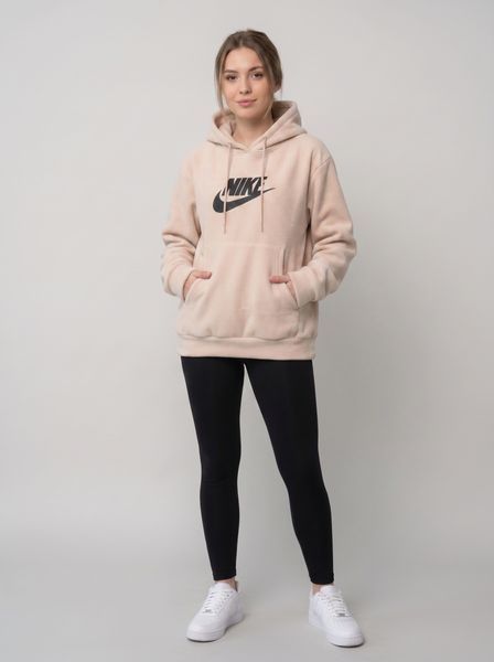 Тепле жіноче худі Nike зимова кофта тринитка на флісі брендова толстовка з капюшоном та логотипом 2591051555 фото