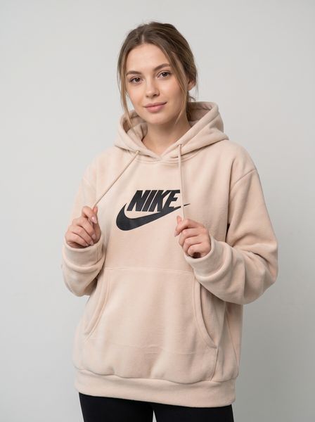 Тепле жіноче худі Nike зимова кофта тринитка на флісі брендова толстовка з капюшоном та логотипом 2591051555 фото