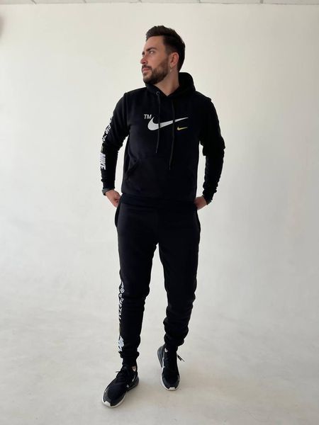 Чоловічий спортивний костюм Nike демісезонний трикотажний комплект норма класичний брендовий набір кофта та штани 303 фото