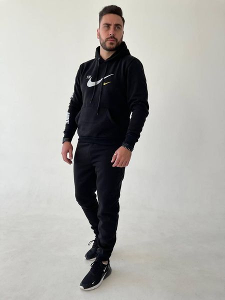 Чоловічий спортивний костюм Nike демісезонний трикотажний комплект норма класичний брендовий набір кофта та штани 303 фото