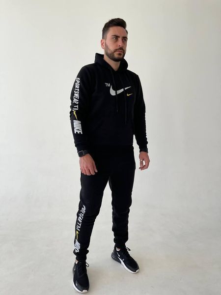 Чоловічий спортивний костюм Nike демісезонний трикотажний комплект норма класичний брендовий набір кофта та штани 303 фото