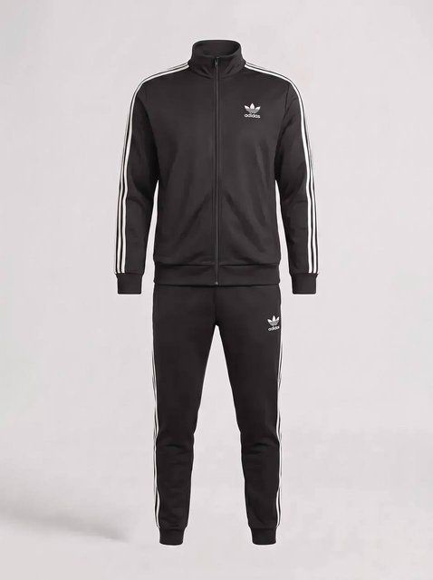 Чоловічий теплий спортивний костюм Adidas чорний на флісі 243 фото