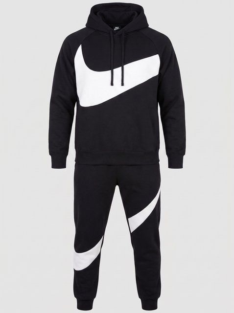 Чоловічий спортивний костюм Nike чорного кольору демісезонний трикотажний комплект норма брендовий набір світшот та штани 317 фото