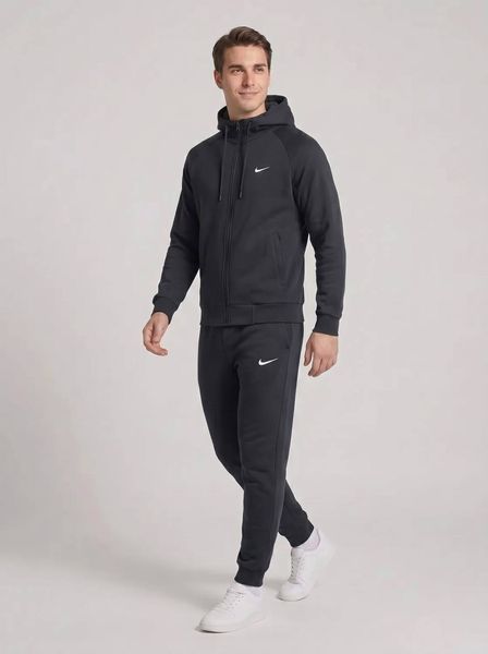 Чоловічий темно-сірий спортивний костюм Nike трикотажний 240 фото