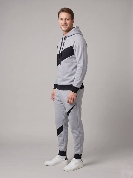Чоловічий сірий спортивний костюм Nike трикотажний 356 фото