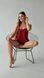 Жіноча червона піжама з візерунками стильний домашній комплект 453 фото 10