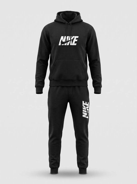 Чоловічий чорний спортивний костюм Nike трикотажний 390 фото