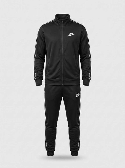 Чорний чоловічий спортивний костюм Nike  демісезонний трикотажний комплект кофта з капюшоном та штани 270 фото