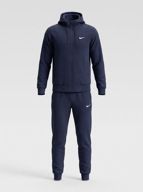 Чоловічий теплий спортивний костюм Nike темно-синього кольору на флісі 240 фото