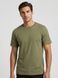 Чоловіча літня футболка хакі з натуральної бавовни &mdash; стильна базова модель з круглою горловиною для міських та позаміських образів 9997 фото 2