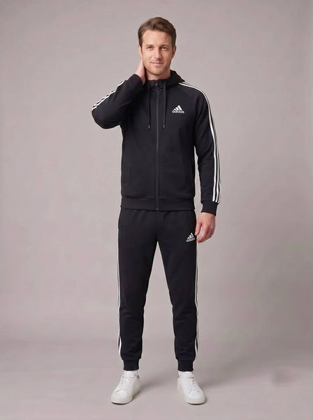 Чоловічий спортивний костюм Adidas з капюшоном трикотажний 452 фото