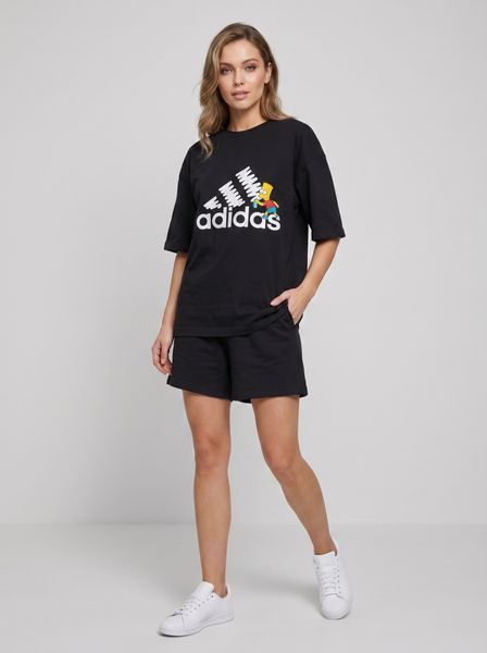 Футболка оверсайз (унісекс) adidas чорна 163 фото